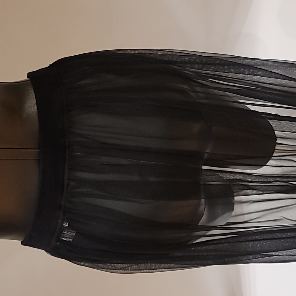 Ten Sixty Sherman black tulle floor length skirt. Size L - Picture 6 of 7